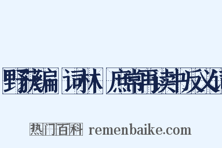 野获编·词林·庶常再读书反义词是什么意思的图片